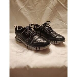 Ahnu Yoga Poise Flex Cross Training Black Embroidered Sneakers Womens Size 7